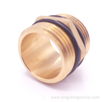 Brass hex nipple with O ring